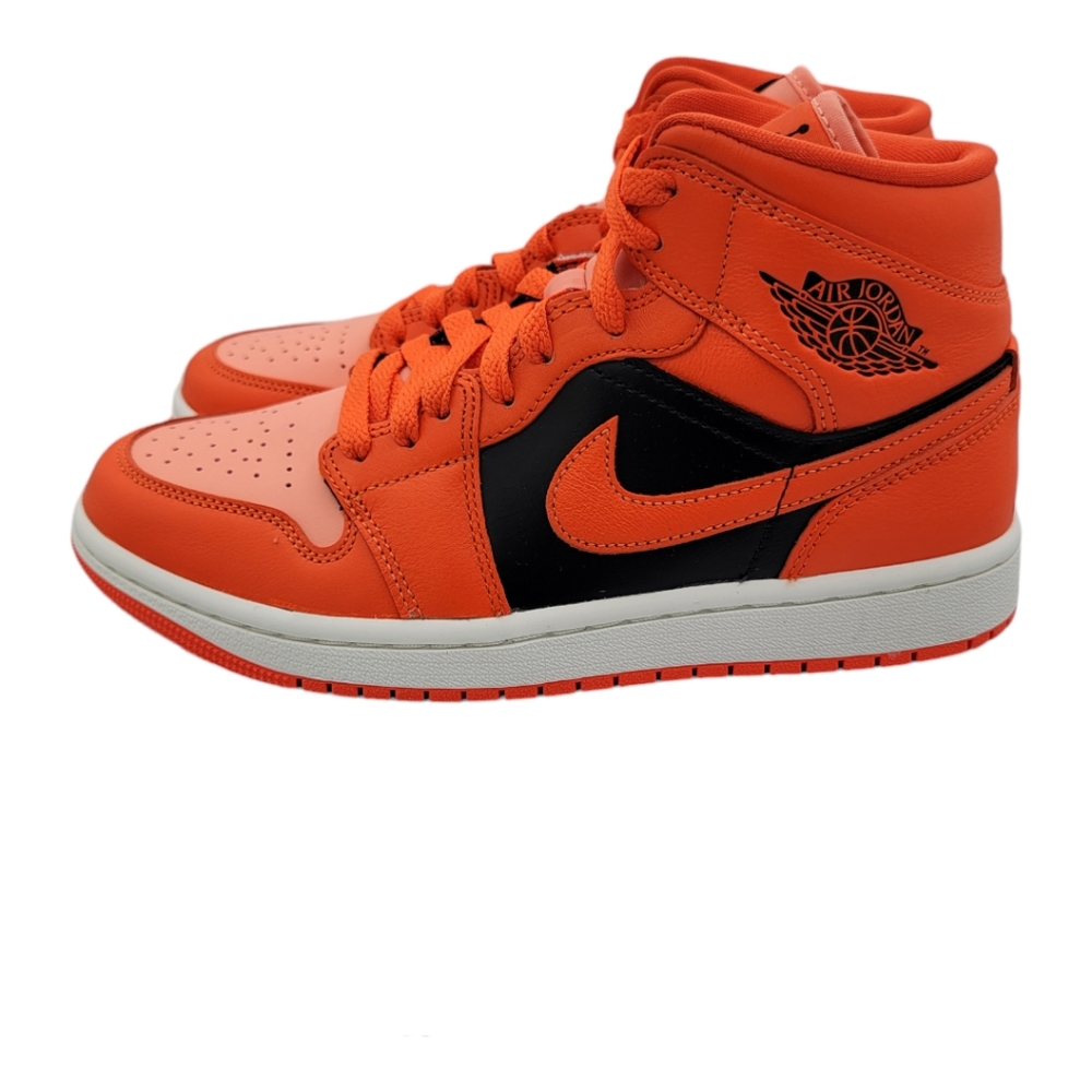 Womens Jordan 1 Mid SE Rush Orange Crimson Bliss Sz 7